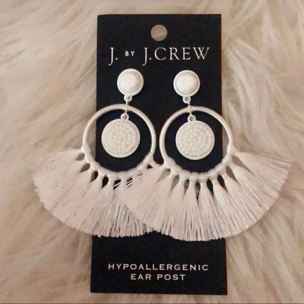 NWT Jcrew beaded tassel earrings